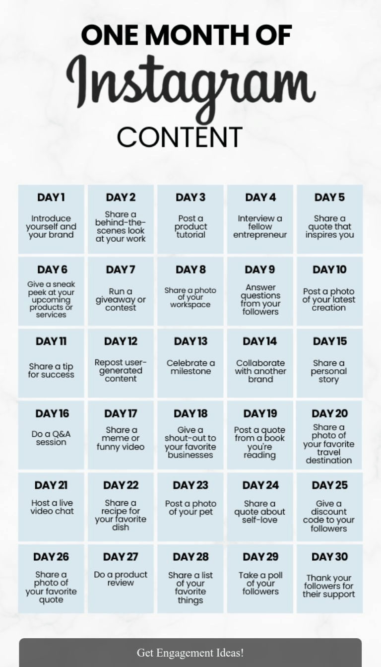 instagram content