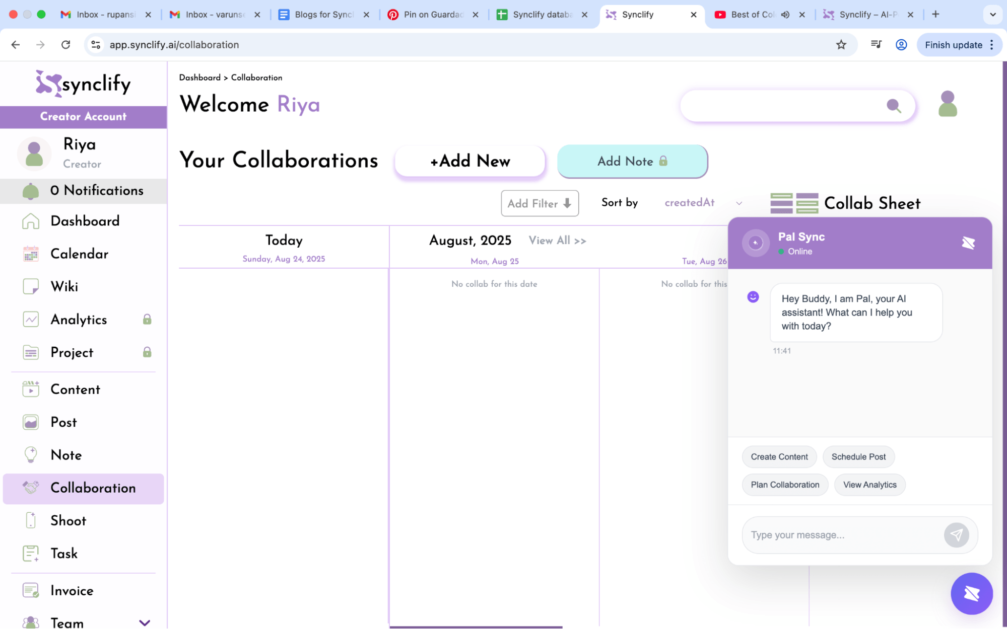 Collab & Meeting Tracker