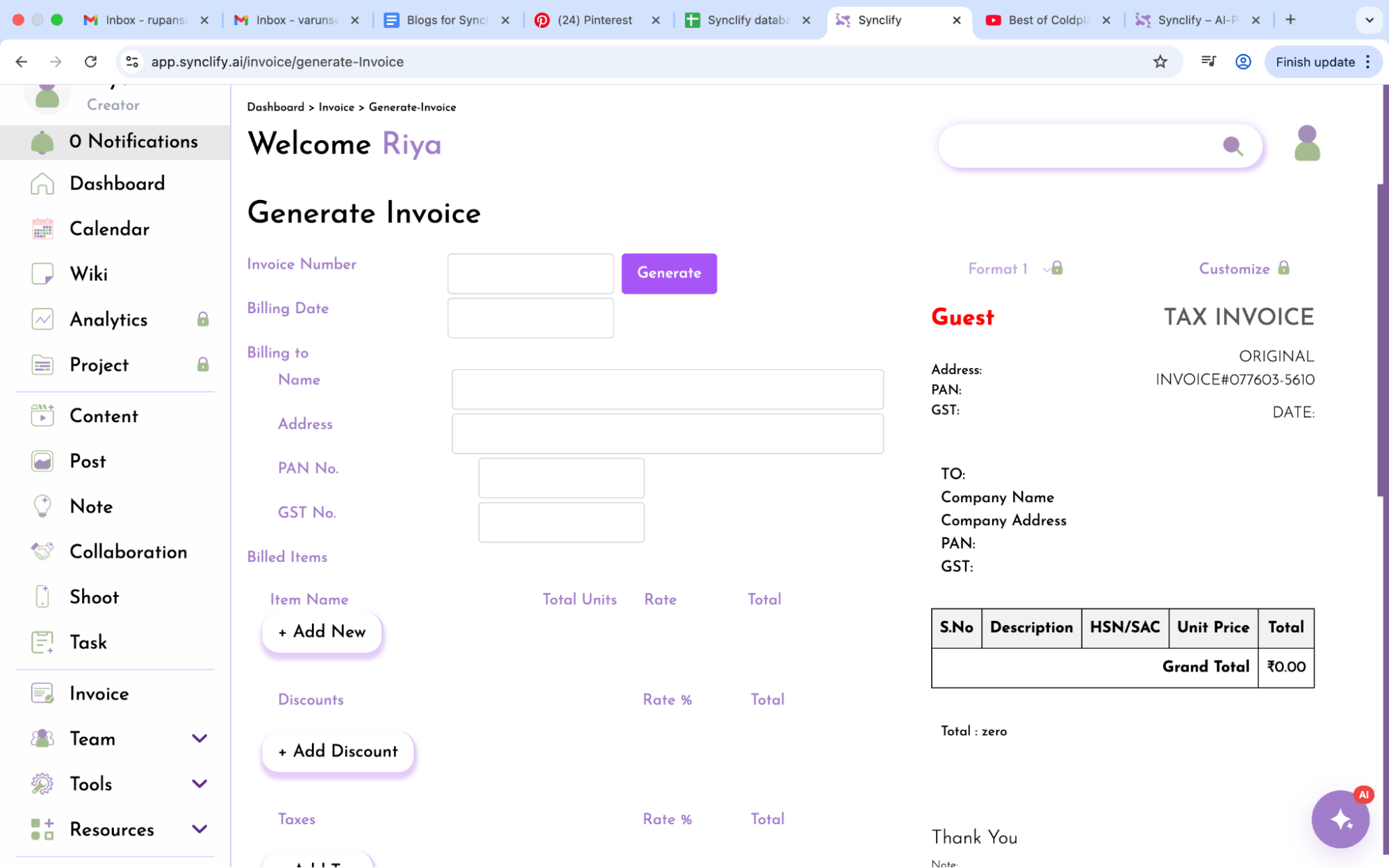 Invoicing & Payouts